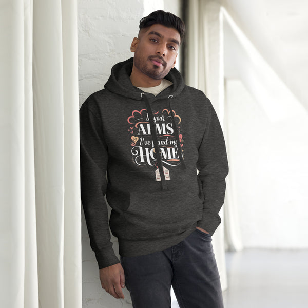 In Your Arms - A Cozy Embrace Hoodie - Charcoal Heather - Hoodies