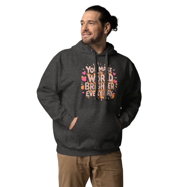 Love Lights the Way - Energetic Affection Hoodie - Charcoal Heather - Hoodies