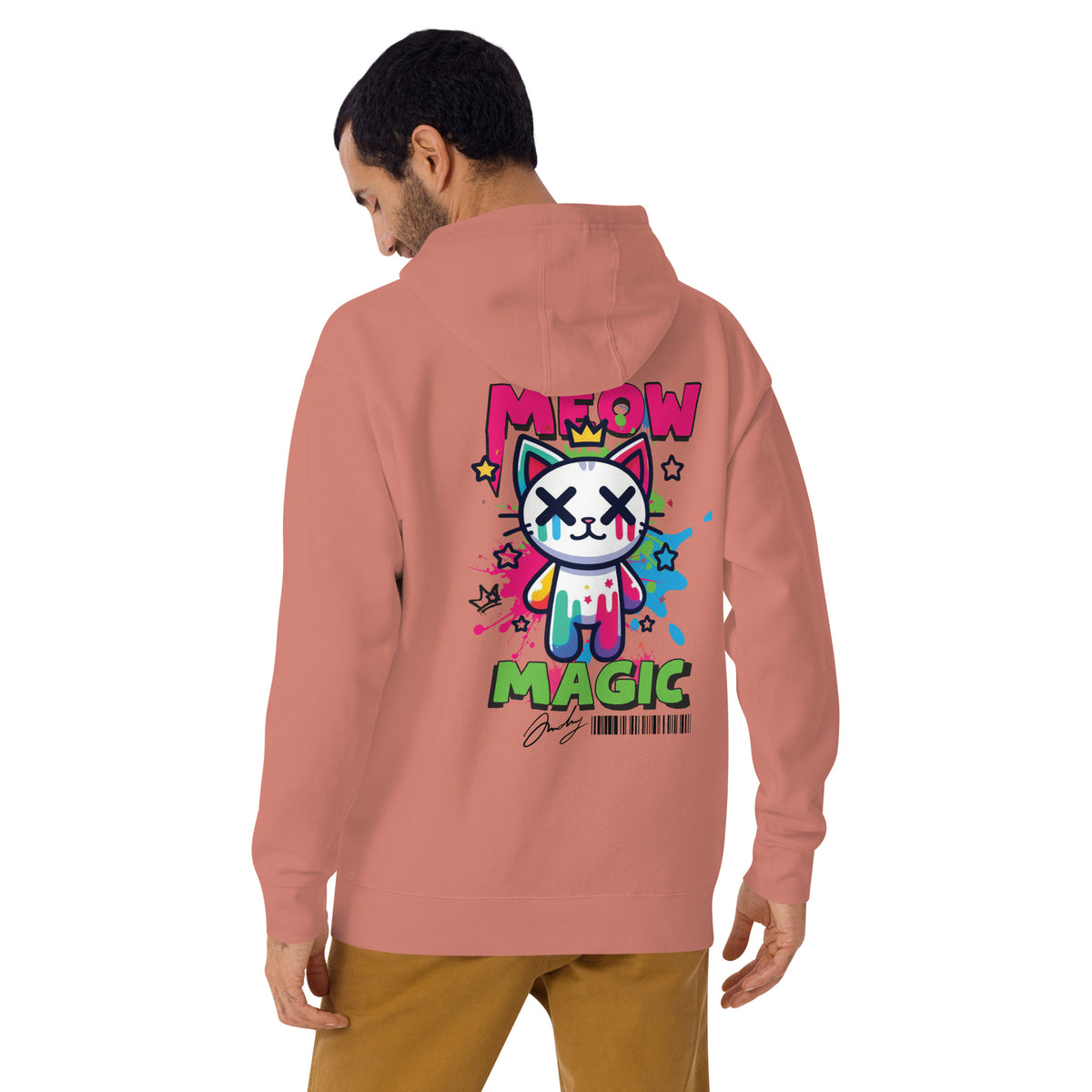 Crown of Colors - Magical Meow Hoodie - Dusty Rose - Hoodies