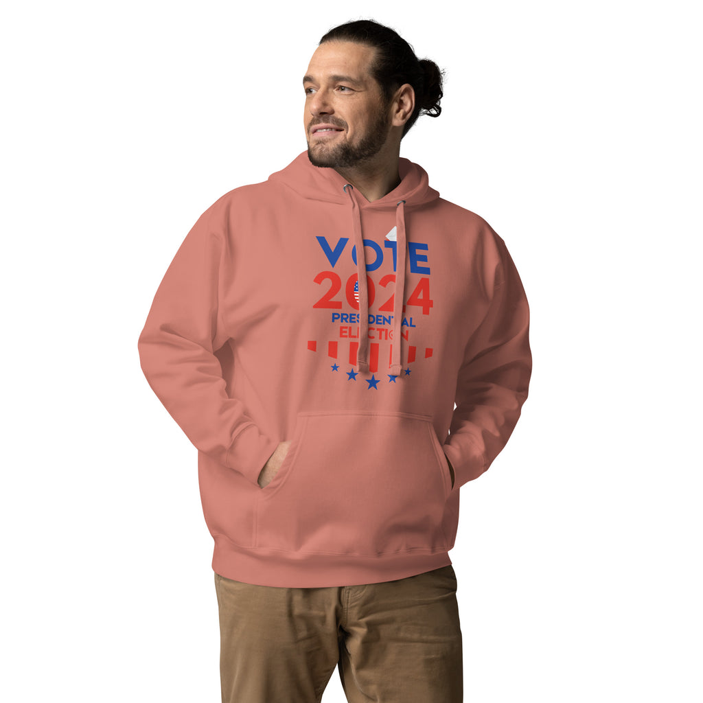 Stand and Be Counted - 2024 Election Hoodie - Dusty Rose - Hoodies