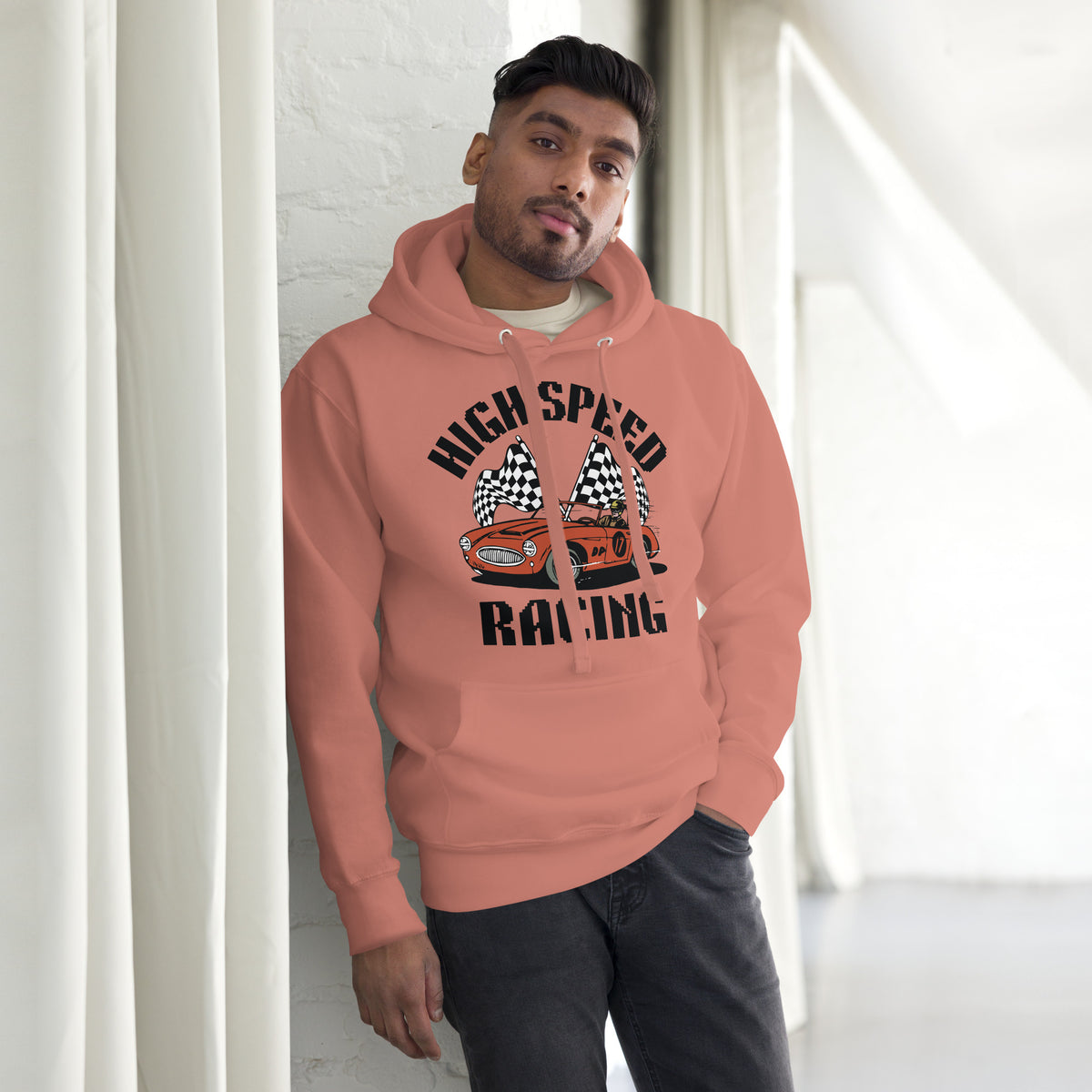 Finish Line Fashion - Speedster's Dream Hoodie - Dusty Rose - Hoodies