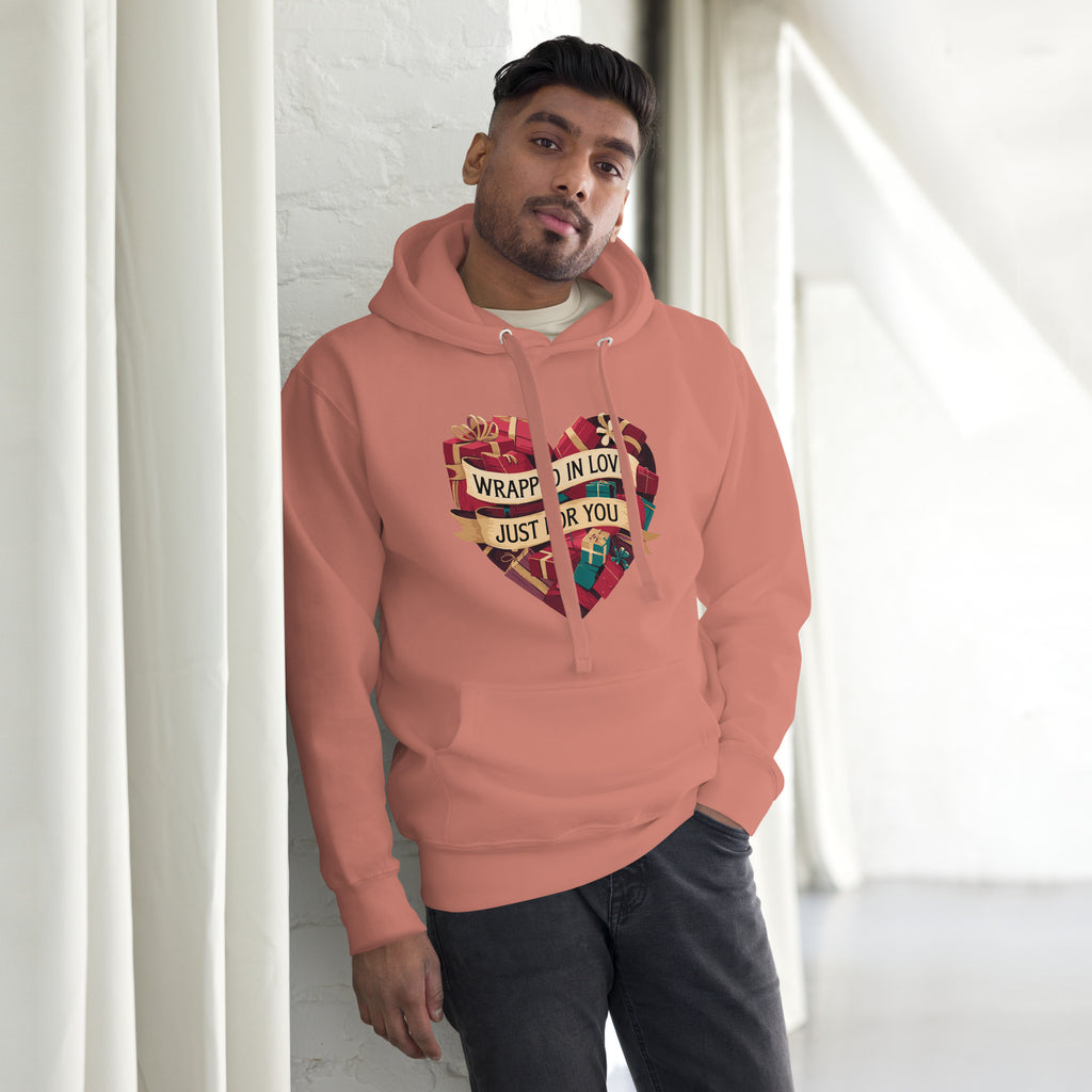 Festive Love: A Cozy Christmas Gift for Your Boyfriend - Dusty Rose - Hoodies