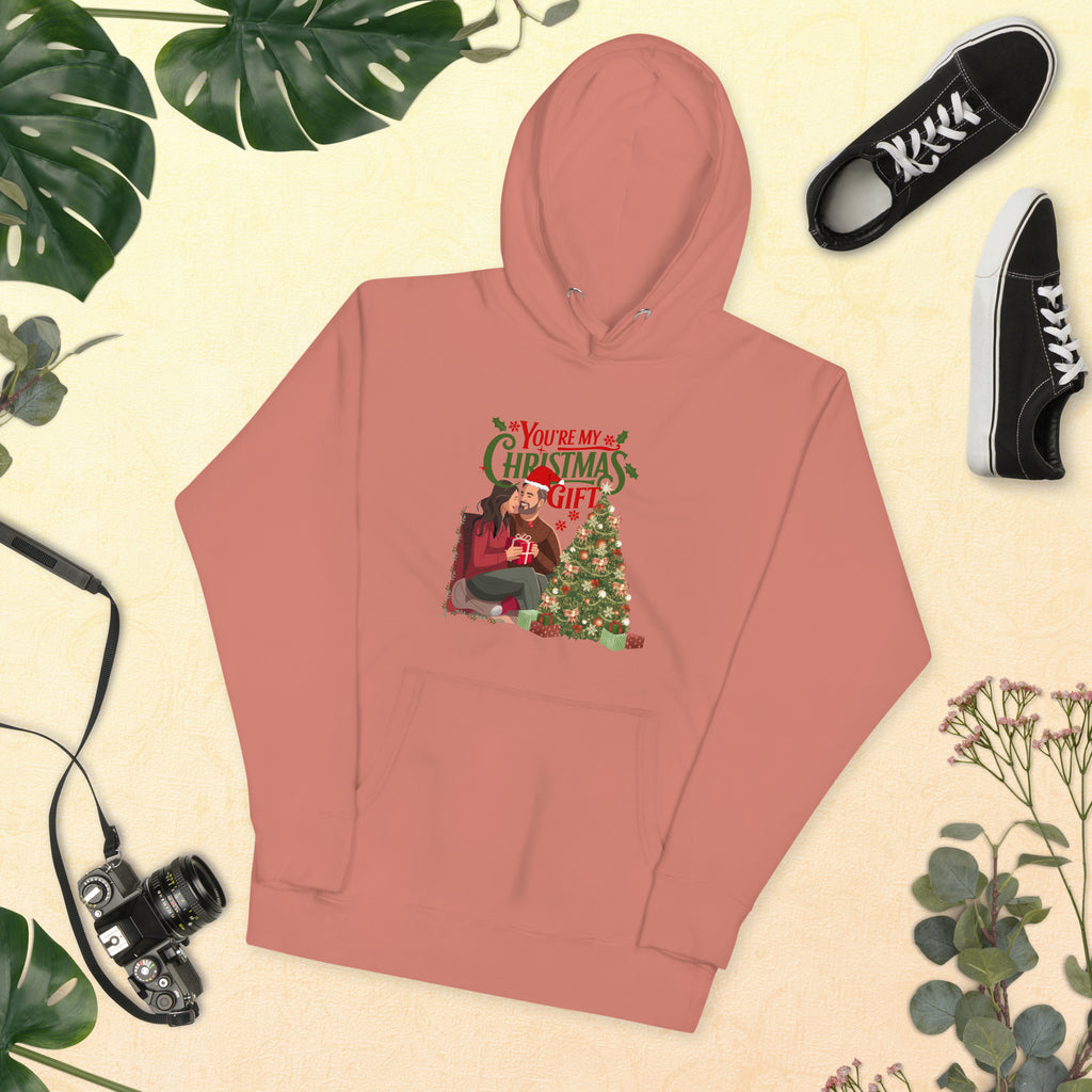 Festive Love: Christmas Hoodie for Your Boyfriend - Dusty Rose - Hoodies