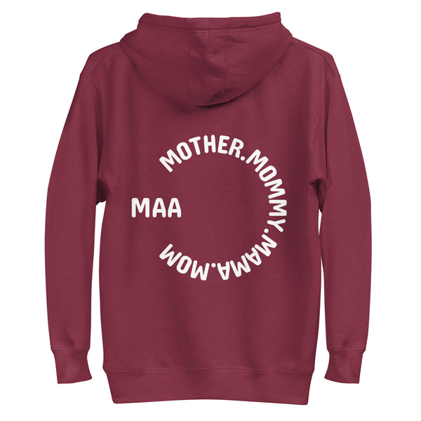 Motherhood Spiral Hoodie - Celebrating Every Mom - Maroon - Unisex Hoodies