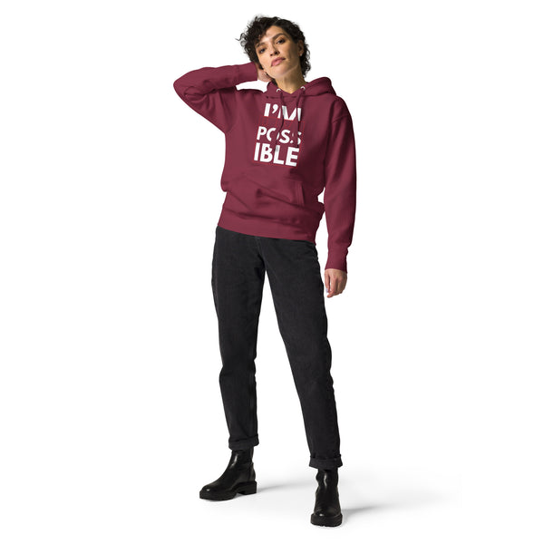 Empowerment Statement - I'M POSSIBLE Hoodie - Maroon - Hoodies