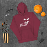 Mysterious Grin Hoodie - Why So Serious? - Maroon - Unisex Hoodies