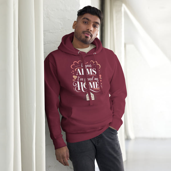 In Your Arms - A Cozy Embrace Hoodie - Maroon - Hoodies