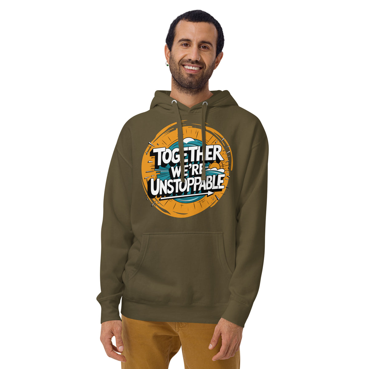 Unstoppable Bond - Embrace the Journey Hoodie - Military Green - Hoodies