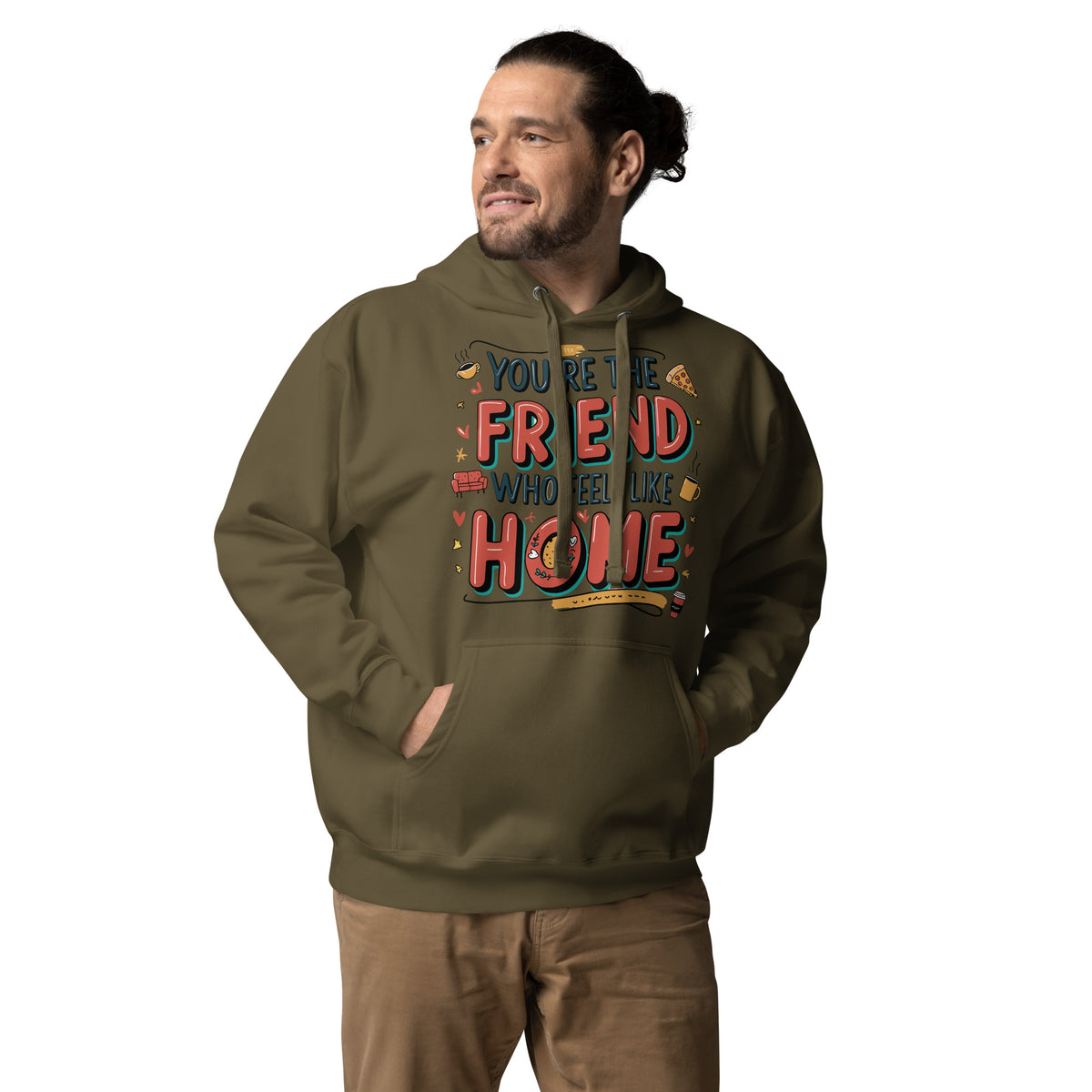 Your Best Friend, Your Home – Vibrant Hoodie Design - Military Green - Hoodies