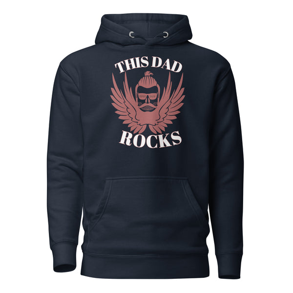 Dad's Angelic Aura - Embrace the Spirit with This Hoodie - Navy Blazer - Pullover Hoodies