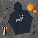 Mysterious Grin Hoodie - Why So Serious? - Navy Blazer - Unisex Hoodies