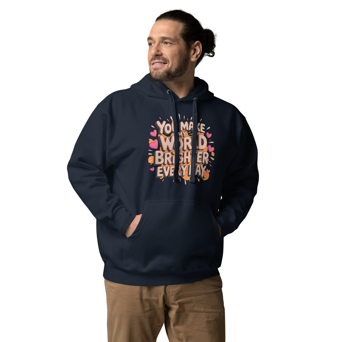 Love Lights the Way - Energetic Affection Hoodie - Navy Blazer - Hoodies