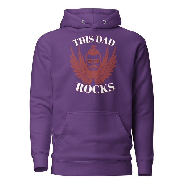 Dad's Angelic Aura - Embrace the Spirit with This Hoodie - Purple - Pullover Hoodies