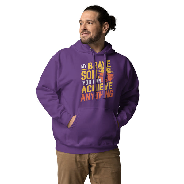 Achieve Anything - A Father's Love for His Son - Purple - Hoodies