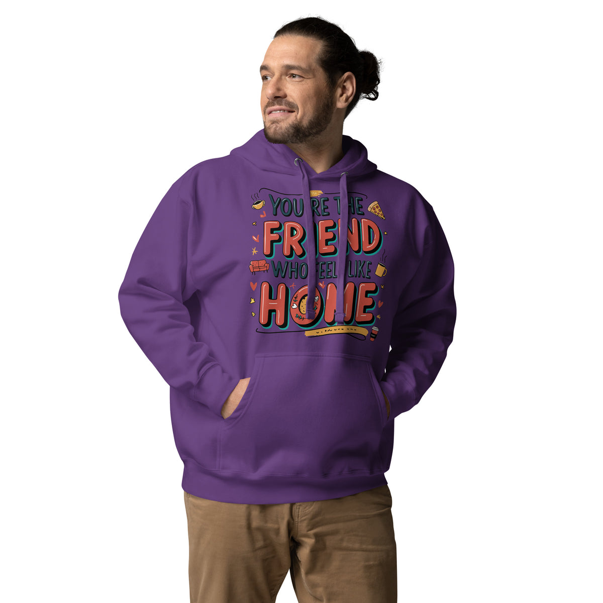 Your Best Friend, Your Home – Vibrant Hoodie Design - Purple - Hoodies