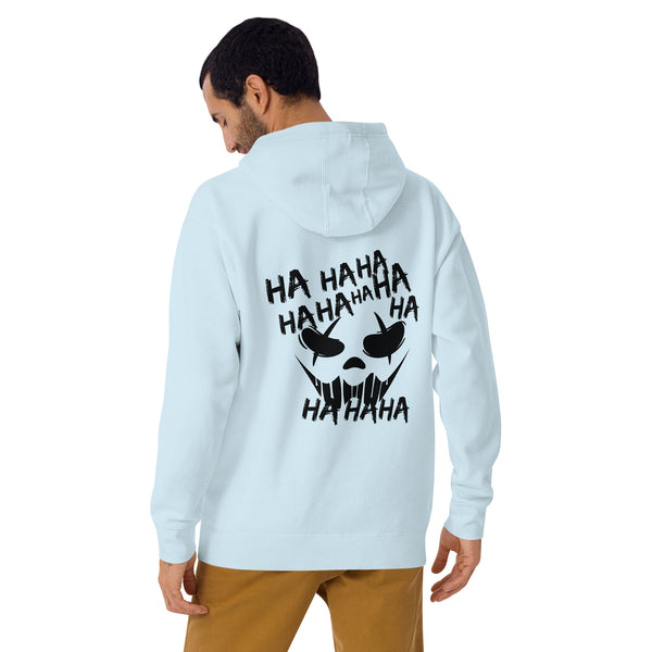 Sinister Smile Hoodie - Embrace the Darkness - Sky Blue - Unisex Hoodies