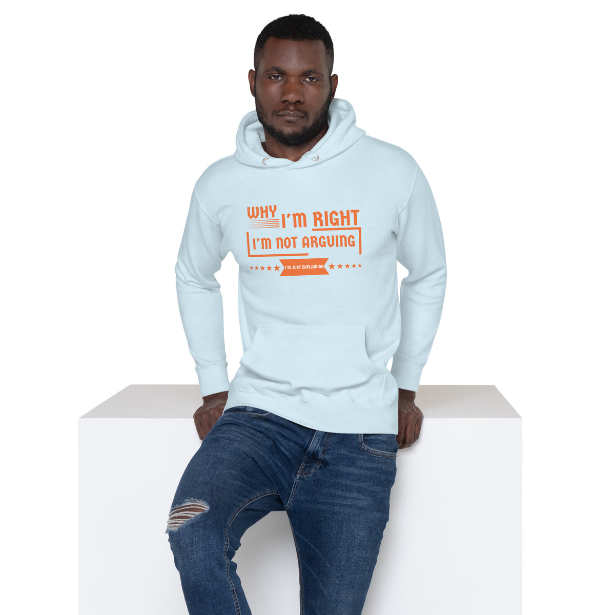 Bold Statements - I'm Just Explaining Hoodie - Sky Blue - Unisex Hoodies