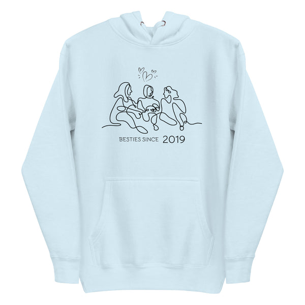 Besties Hoodie - Timeless Friendship Since 2019 - - Unisex Hoodies