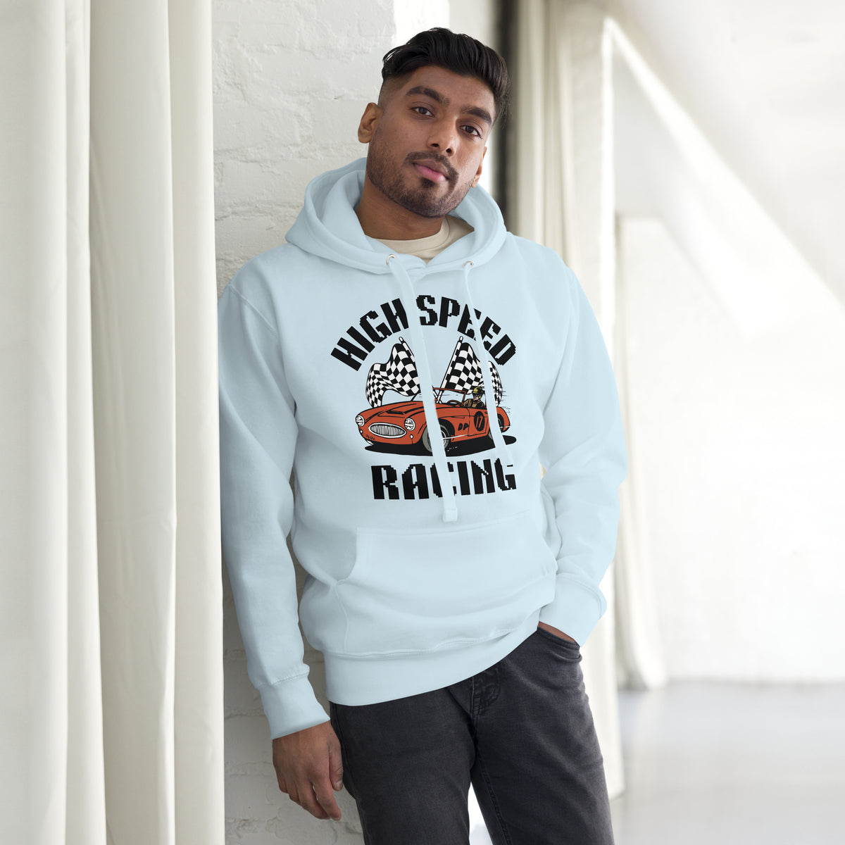 Finish Line Fashion - Speedster's Dream Hoodie - Sky Blue - Hoodies