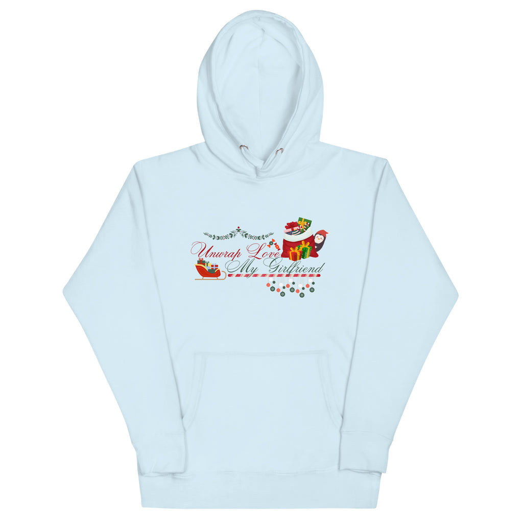 Unwrap Love – The Perfect Christmas Hoodie for Your Girlfriend! - Sky Blue - Fleece Hoodies