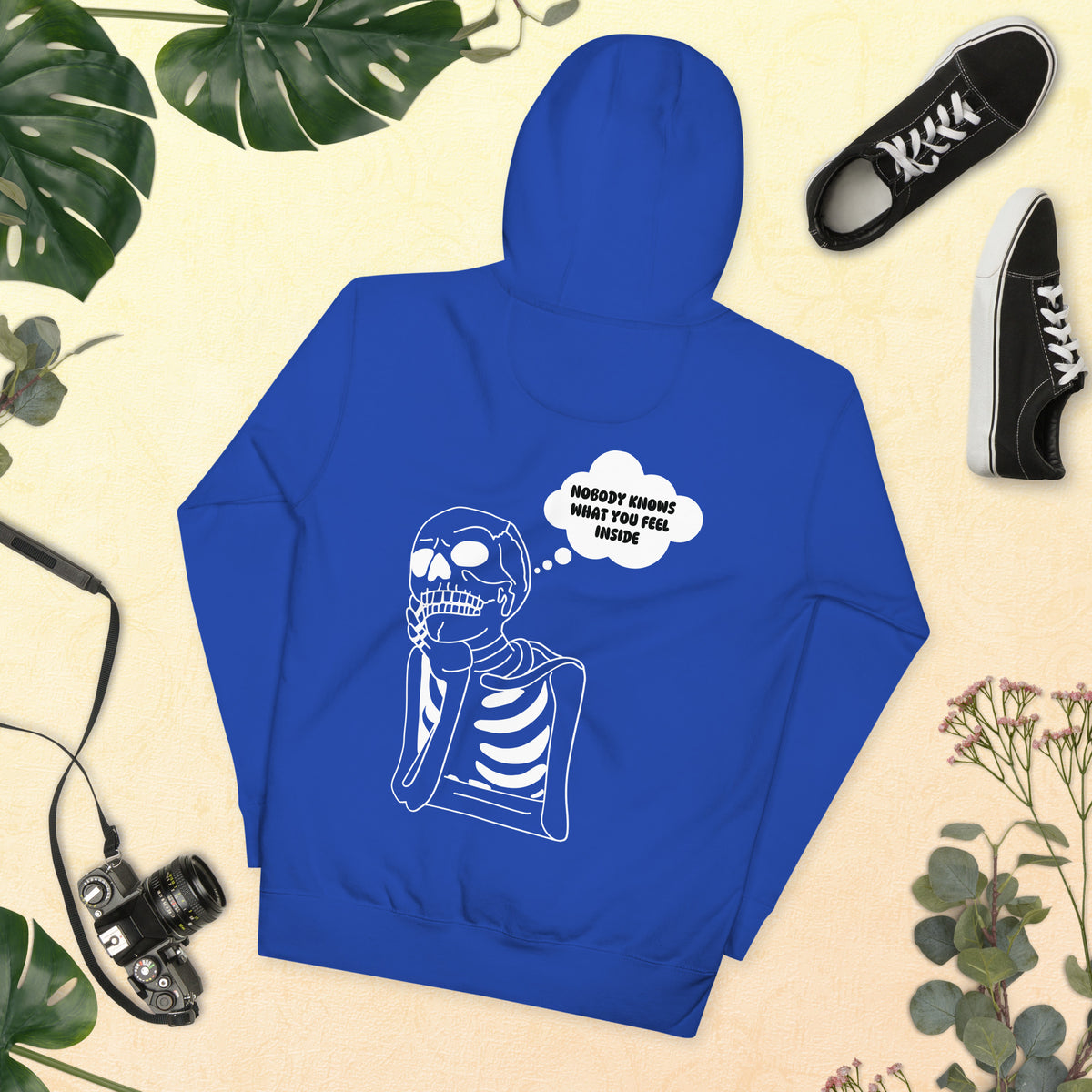 Introspective Skeleton Hoodie - Unveil the Hidden - Team Royal - Unisex Hoodies