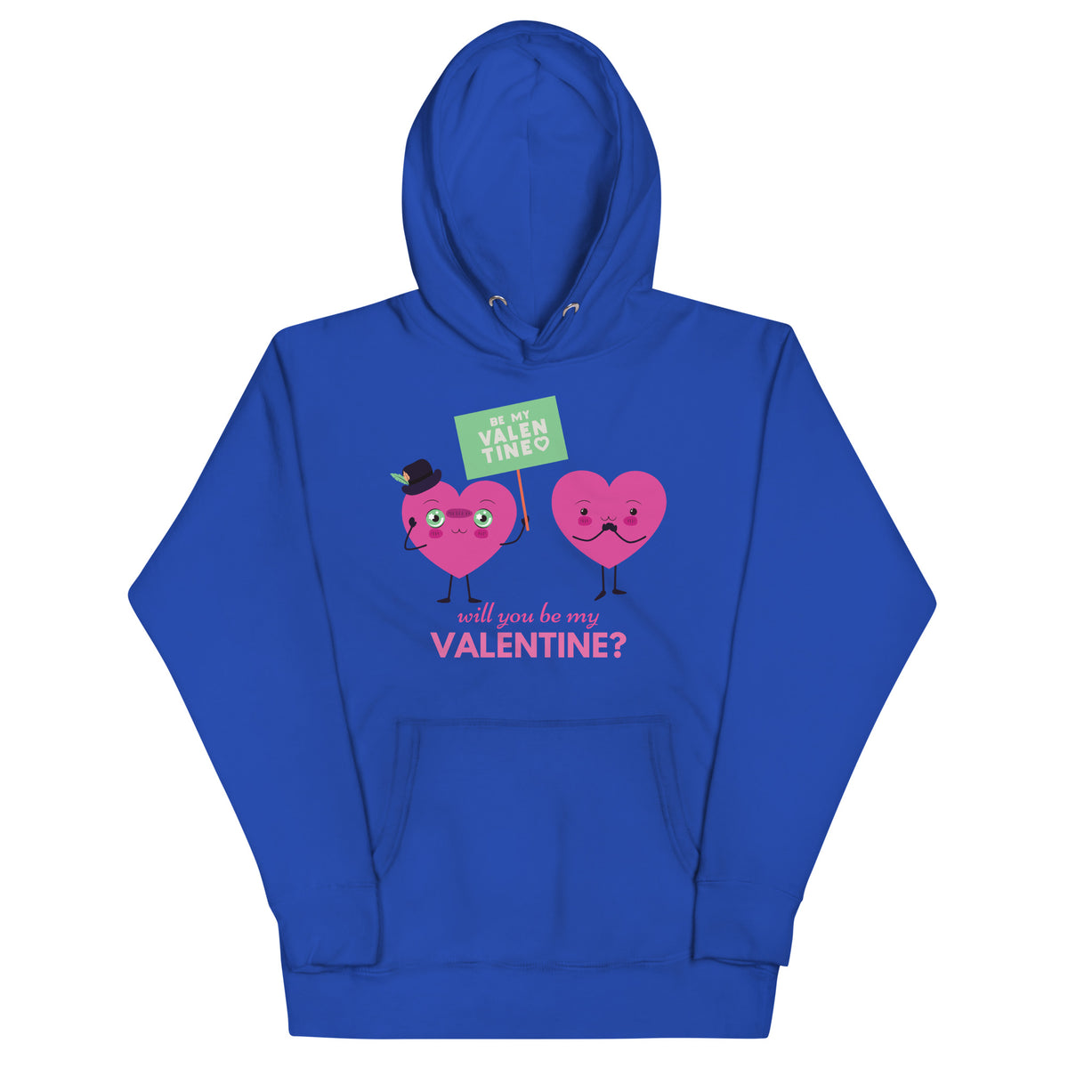 Valentine's Love - Cute Heart Characters Hoodie - - Unisex Hoodies