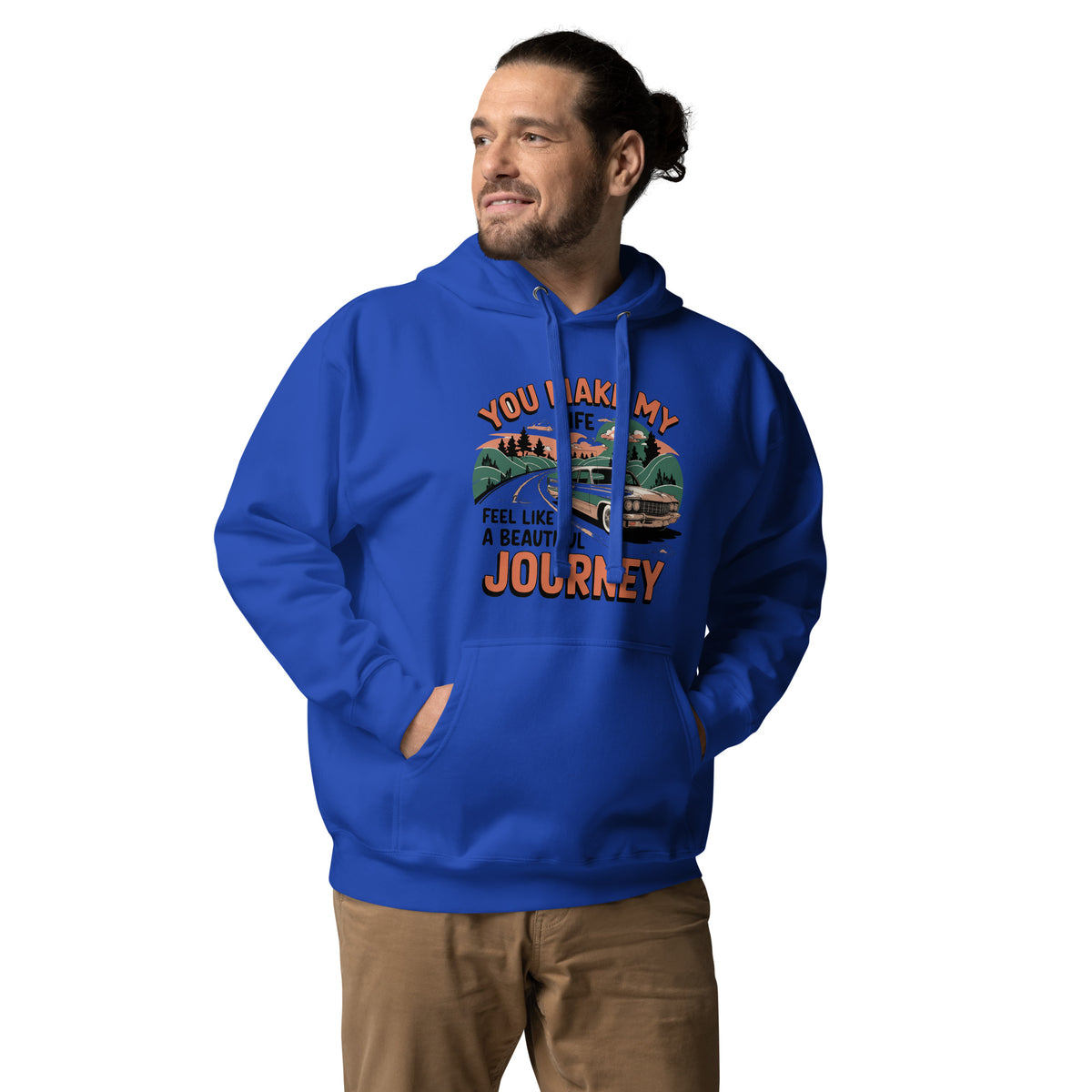 Romance on the Open Road - A Gift for Him - - Hoodies