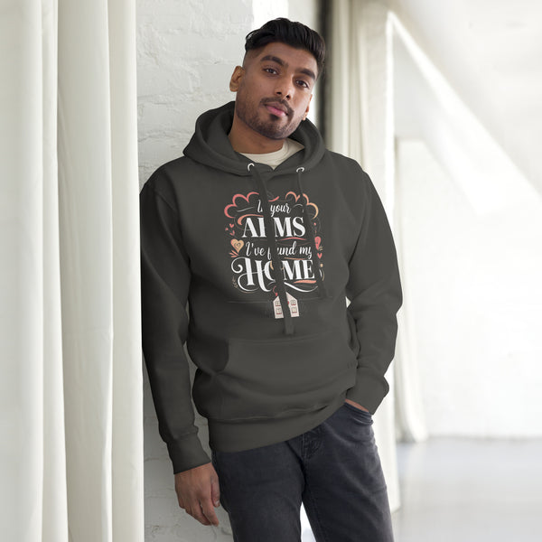 In Your Arms - A Cozy Embrace Hoodie - Vintage Black - Hoodies