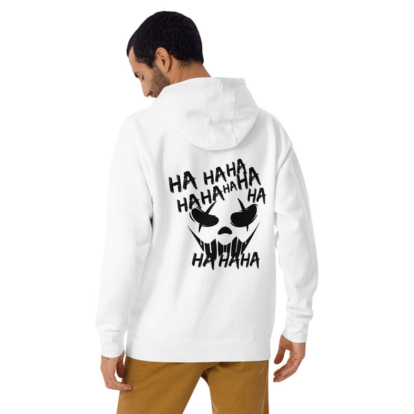 Sinister Smile Hoodie - Embrace the Darkness - White - Unisex Hoodies