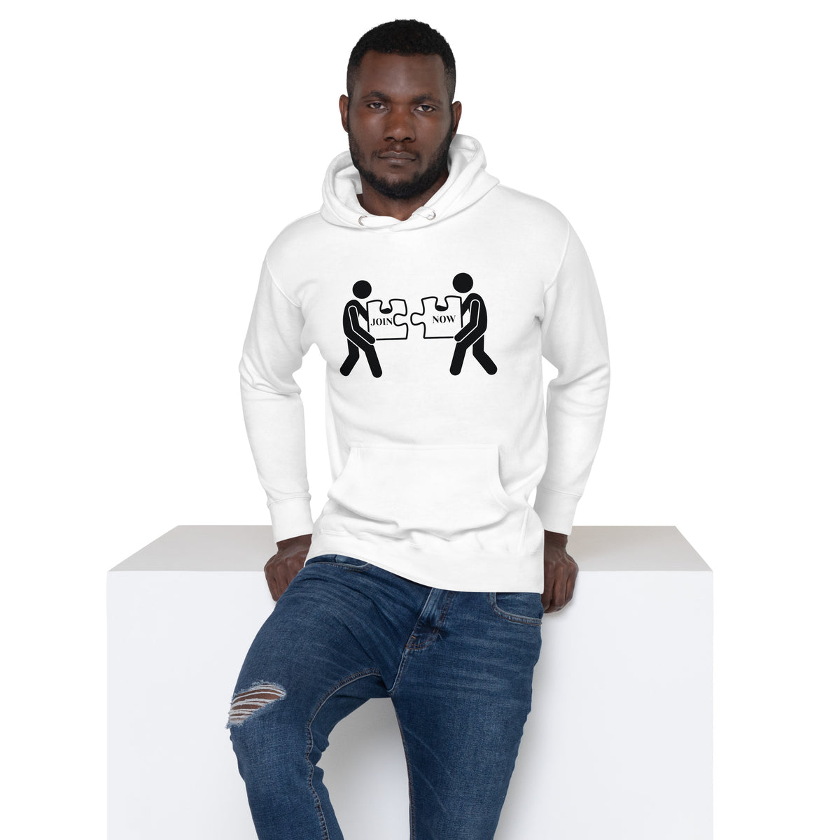 Unity in Action - Join Now Hoodie - White - Unisex Hoodies