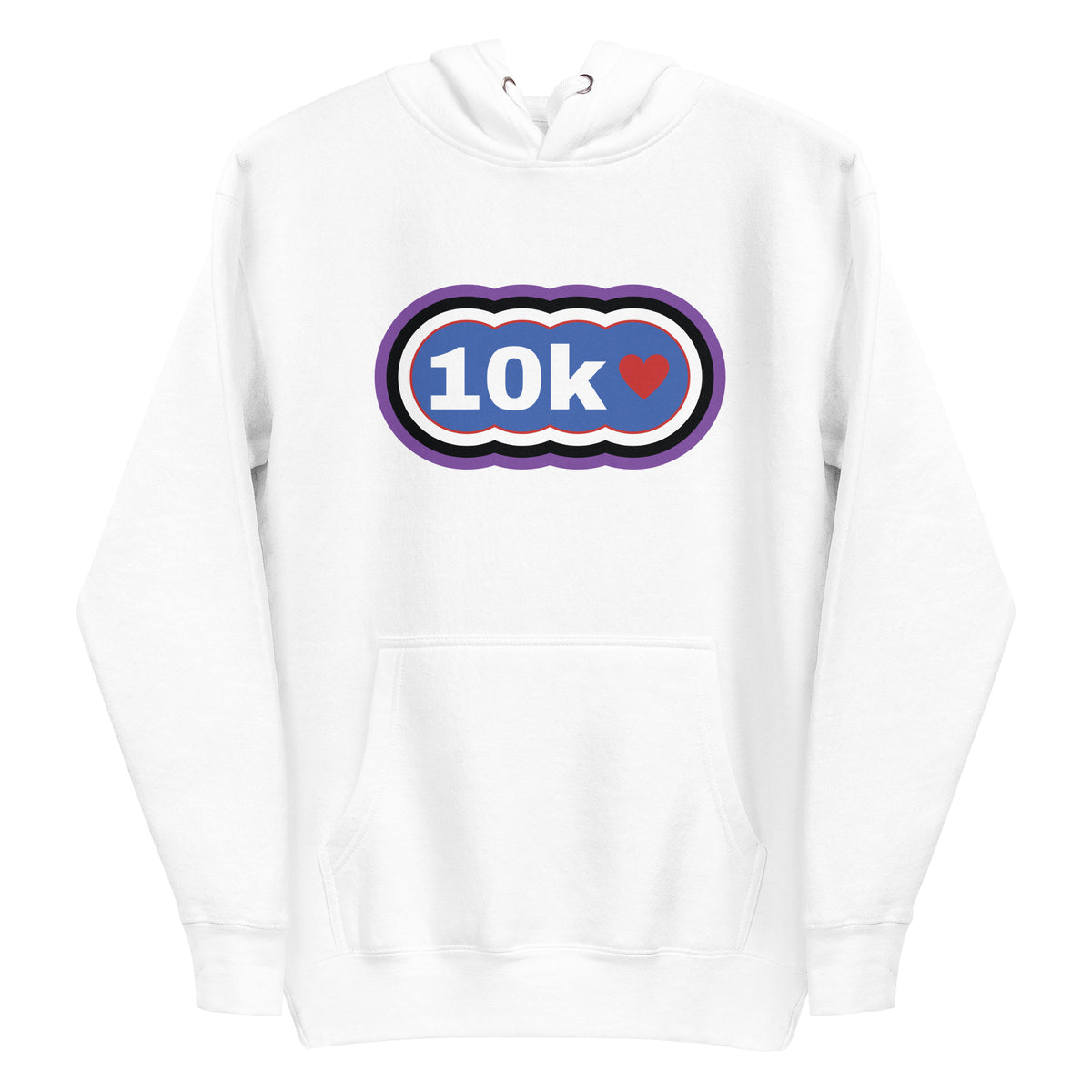 10k and Heart - Vibrant Hoodie Design - - Unisex Hoodies