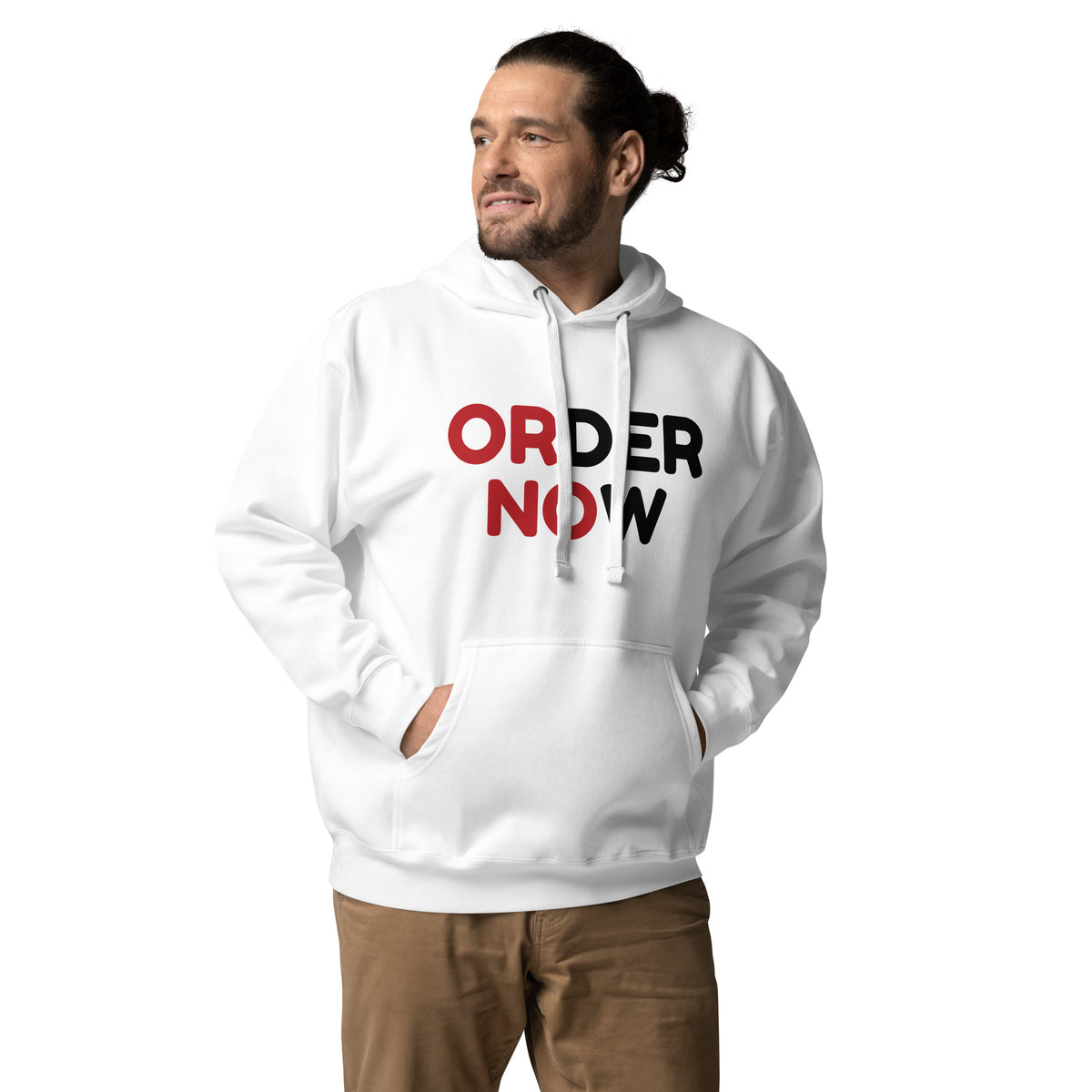 Prompt Power - ORDER NOW Hoodie - White - Unisex Hoodies