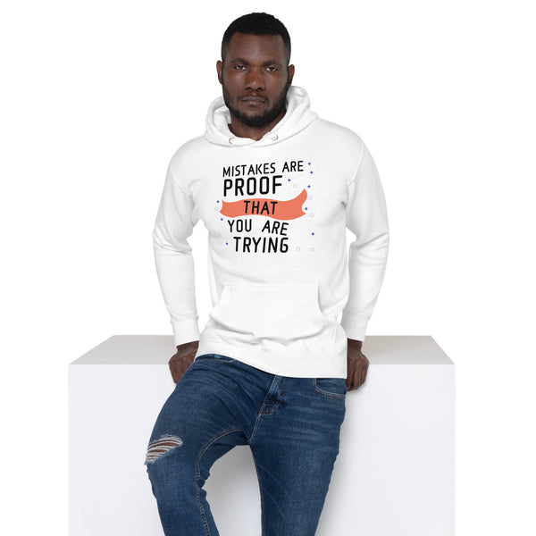 Uplift Your Spirit - Mistakes and Triumphs Hoodie - White - Hoodies