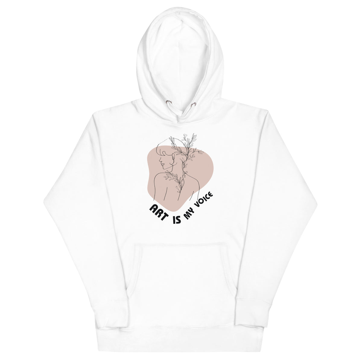 Graceful Lines - Expressive Art Hoodie - - Hoodies