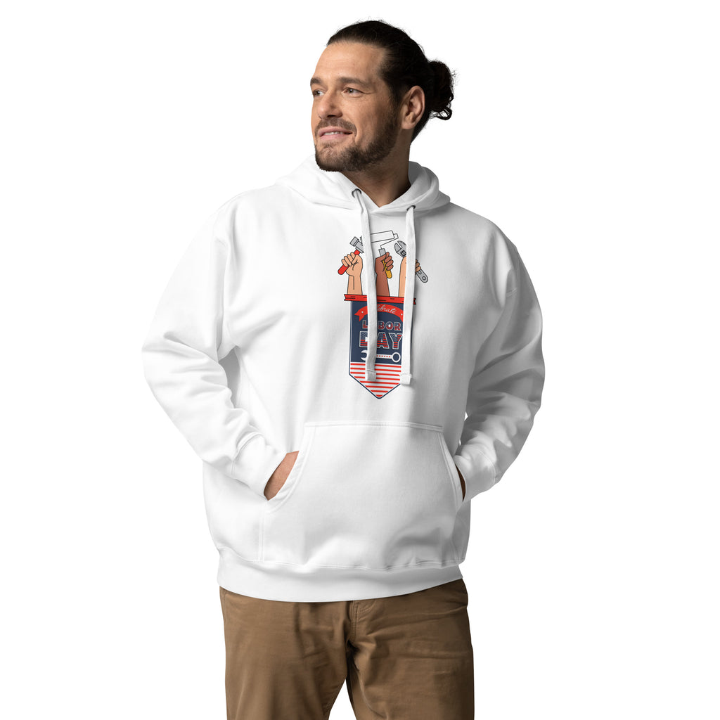 Strength in Every Hand - Labor Day Tribute Hoodie - White - Hoodies