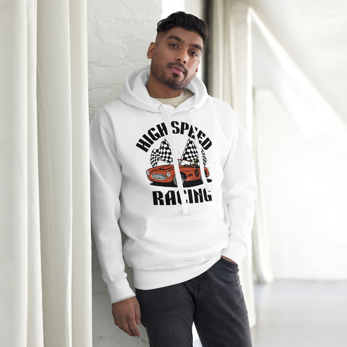 Finish Line Fashion - Speedster's Dream Hoodie - White - Hoodies