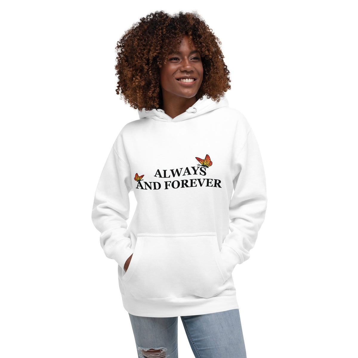 Endless Embrace - Always & Forever Butterfly Hoodie - - Hoodies