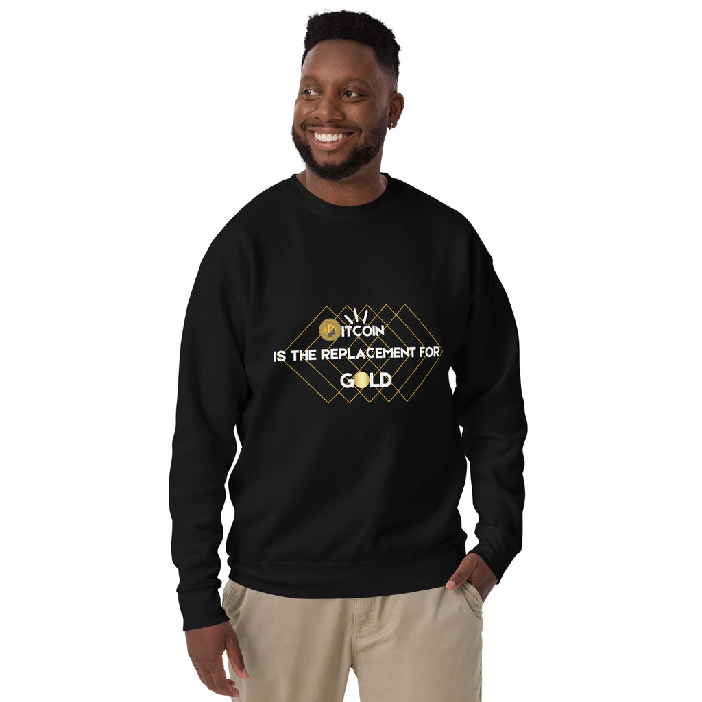 Bitcoin's Golden Replacement Sweatshirt - Black - Unisex Sweatshirts