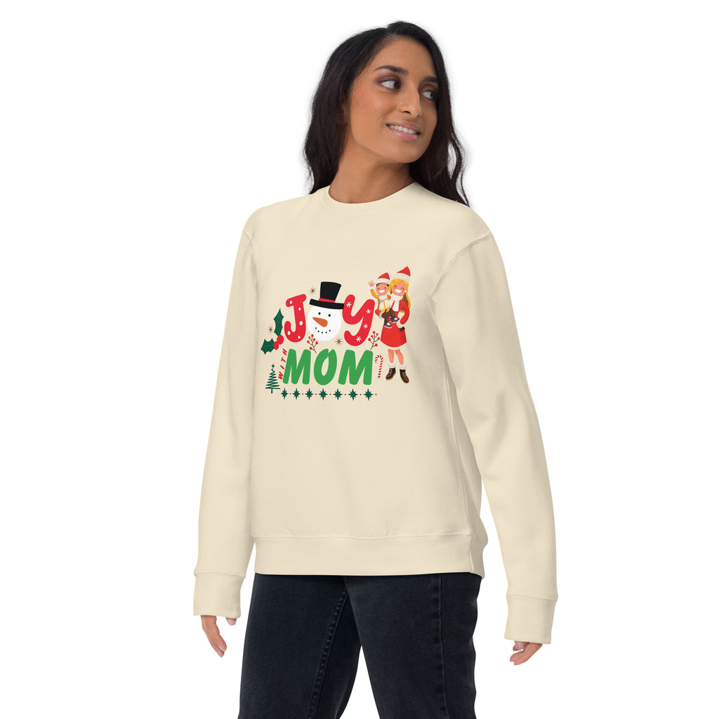 Santa’s Helper Mom – Festive Christmas Sweatshirt - Bone - Crewneck Sweatshirts