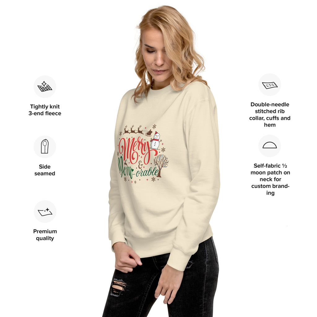 A Mom-Orable Christmas – Festive Holiday Sweatshirt - - Sweatshirts