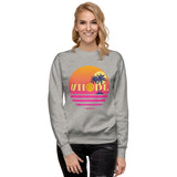 Relax & #HODL Tropical Bitcoin Sweater - Carbon Grey - Crewneck Sweatshirts