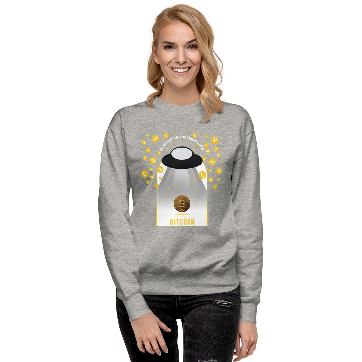 Space and Crypto Fusion Sweatshirt - Carbon Grey - Unisex Sweatshirts