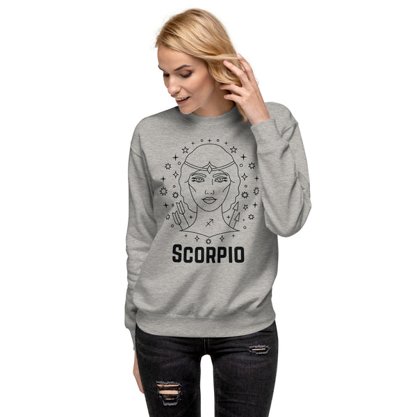 Scorpio Mystique - Zodiac Art Sweatshirt - Carbon Grey - Sweatshirts