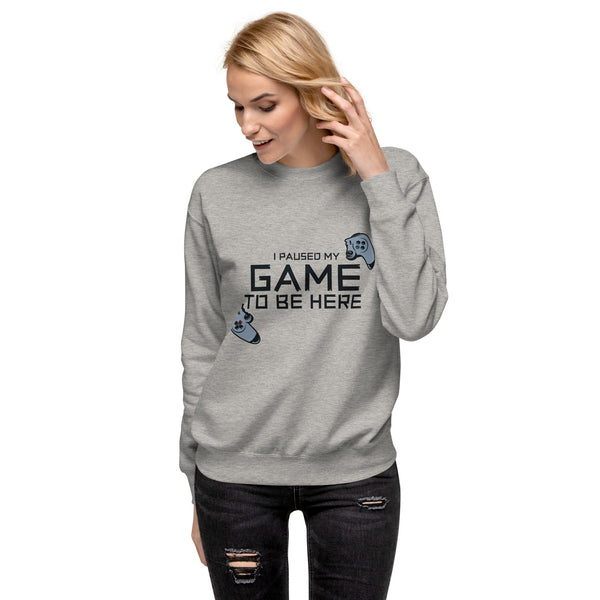 Level Up in Style - Game Pause Sweatshirt - Carbon Grey - Sweatshirts