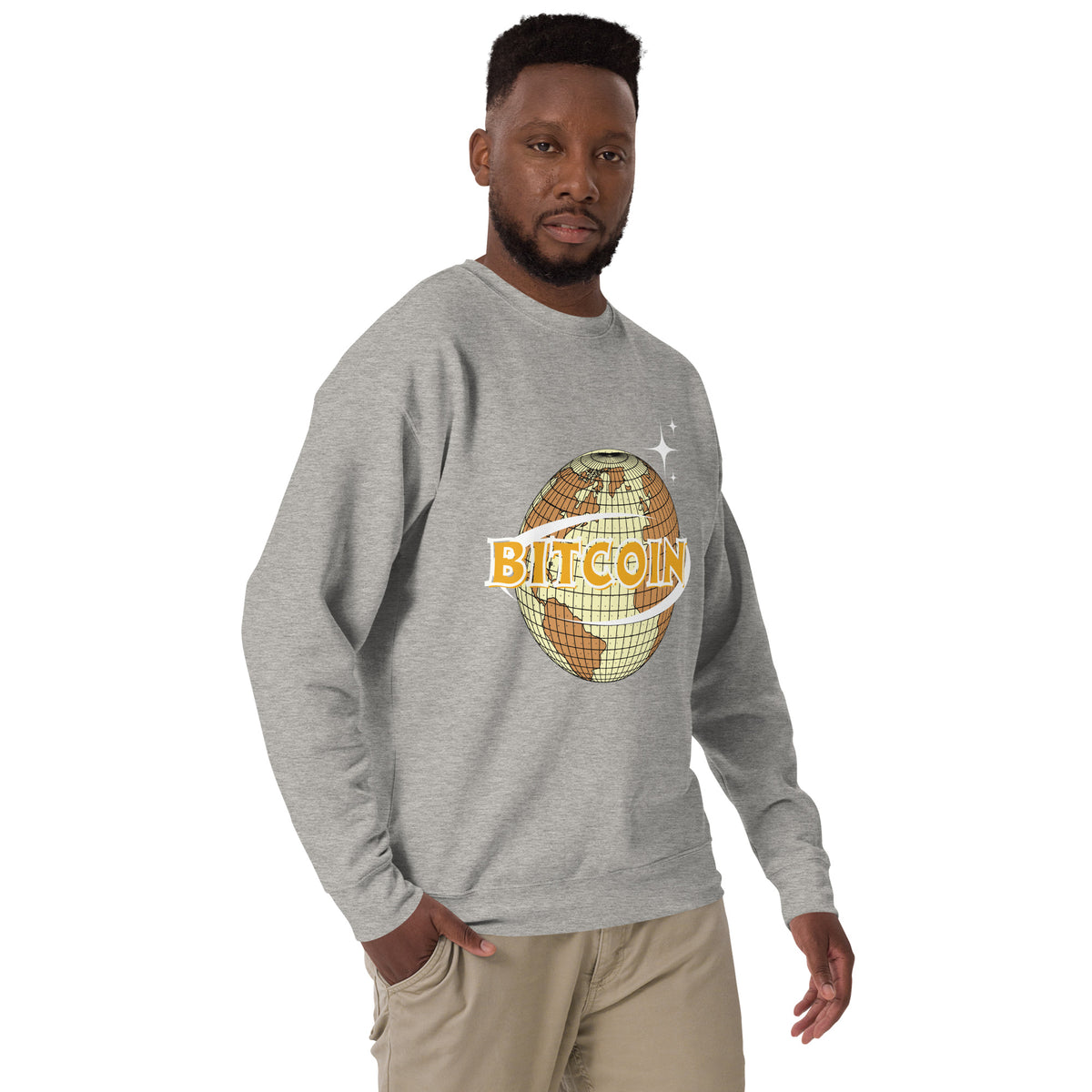 Old-World Charm Bitcoin Sweatshirt - Carbon Grey - Unisex Sweatshirts