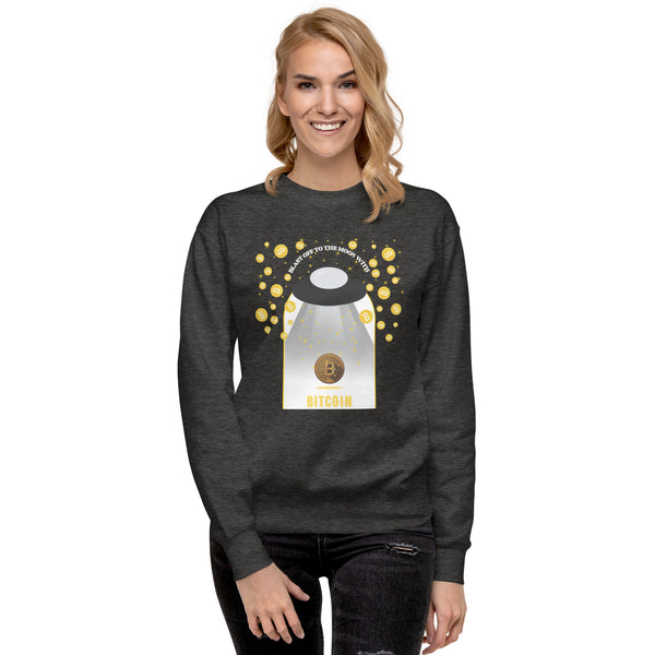 Space and Crypto Fusion Sweatshirt - Charcoal Heather - Unisex Sweatshirts