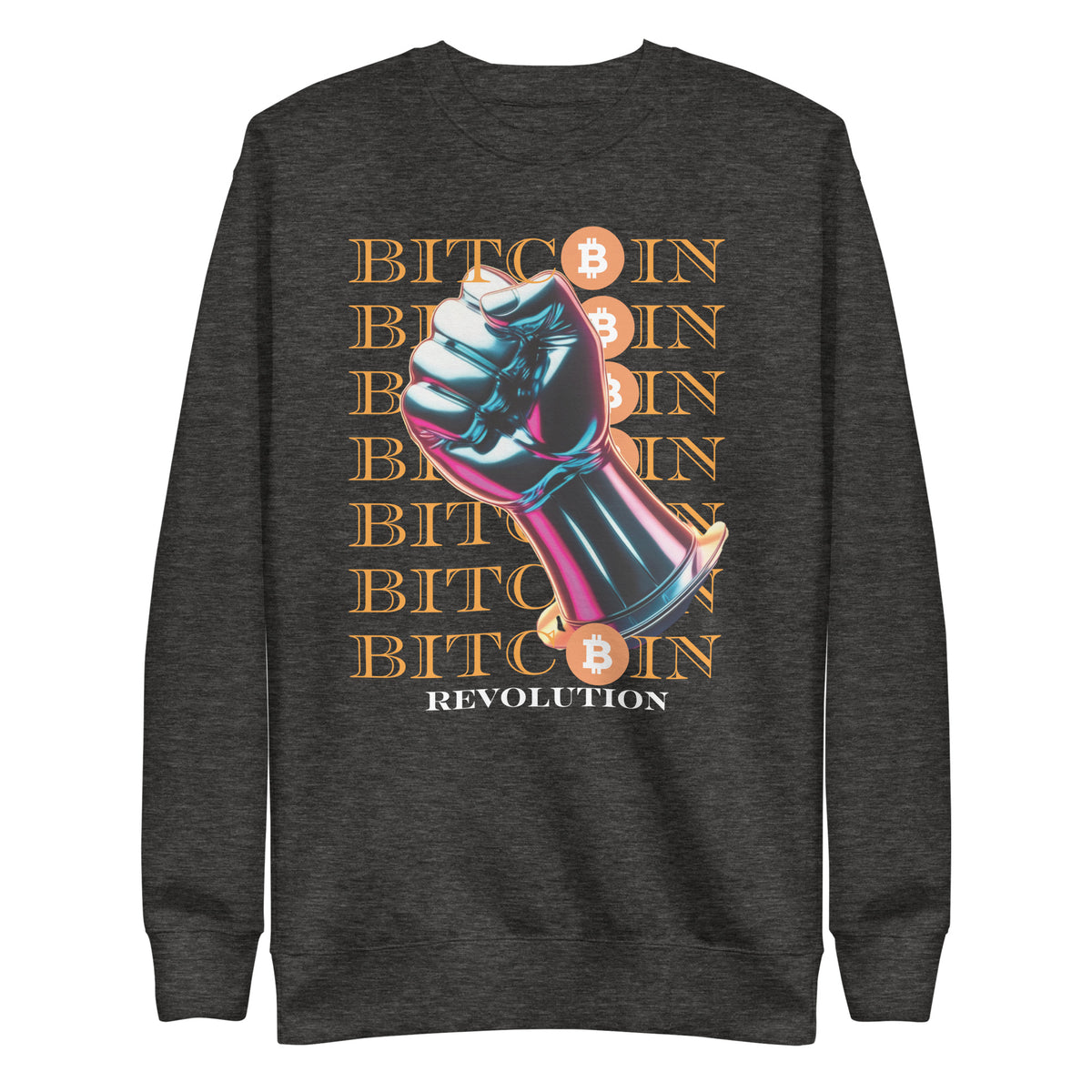 Revolutionary Bitcoin Fist - Empower Your Style - - Sweatshirts