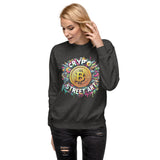 Crypto Street Art Revolution - Bitcoin Burst Sweatshirt - Charcoal Heather - Unisex Sweatshirts