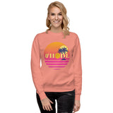 Relax & #HODL Tropical Bitcoin Sweater - Dusty Rose - Crewneck Sweatshirts