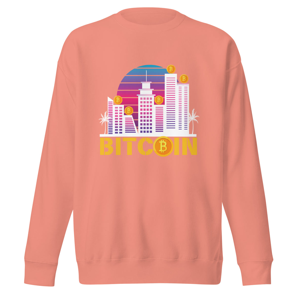 Golden Bitcoin City Dreams - - Unisex Sweatshirts